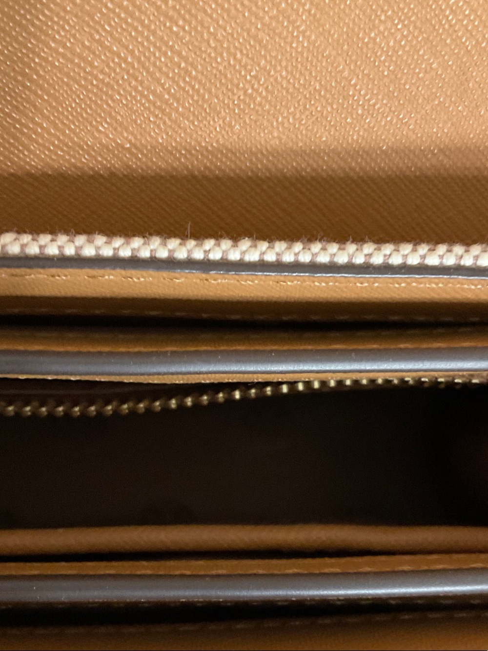 Tory Burch Like New Blue Floral Canvas Crossbody with Tan Trim and Gold Chain - Picture 6 of 6